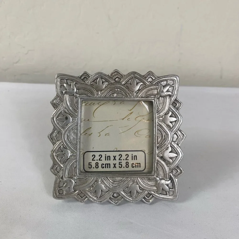 Elegant Silver Photo Frame mini 2x2